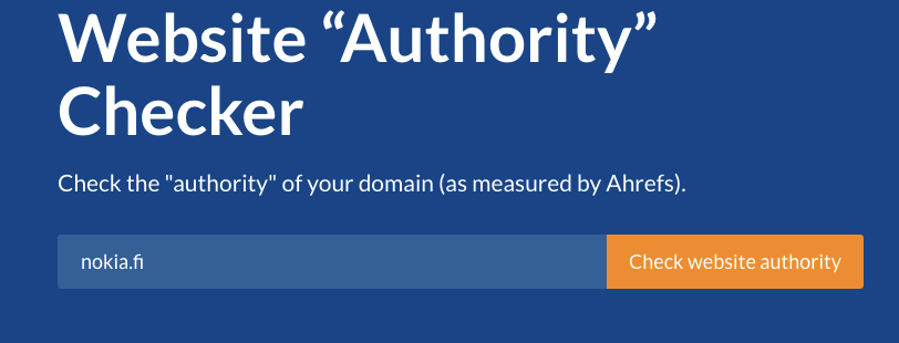 Domain-authority tarkistus