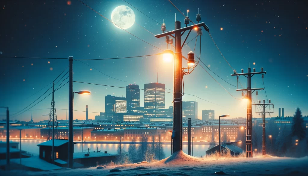 Talvinen maisema Helsingissä
